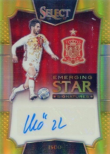 2016-17 Select Soccer Emerging Stars Signatures Gold Isco