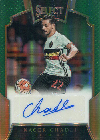 2016-17 Select Soccer Signatures Green Nacer Chadli