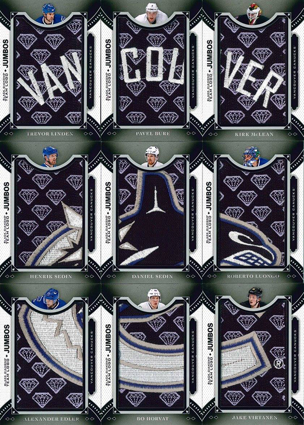 2016-17 Upper Deck Black Diamond Jumbo Patches Canucks