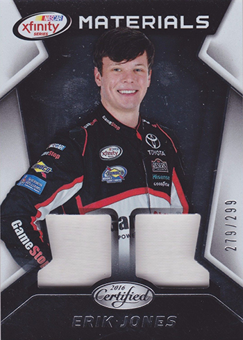 2016 Panini Certified Racing Xfinity Materials Erik Jones