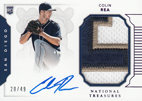 2016 Panini National Treasures Clear Signatures Tyler Naquin #CS-TN Auto  #'d /99