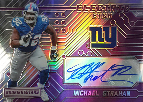 2016 Panini Rookies and Stars Football Electric Etch Michael Strahan