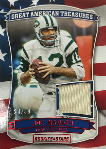 2016 Panini Rookies and Stars Football Great American Treasures Joe Namath