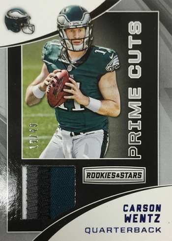 2017 Panini Rookies & Stars NFL Authentic Carson Wentz Jersey #11  *71232 - Sportsnut Cards