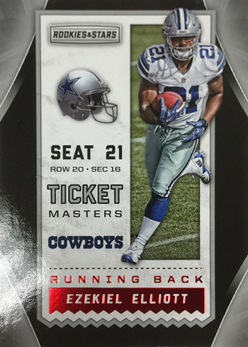 2016 Panini Rookies and Stars Football Ticket Masters Ezekiel Elliott