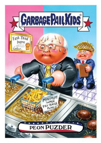 2016 Topps Garbage Pail Kids Dis-grace to the White House 106 Peon Pudzer