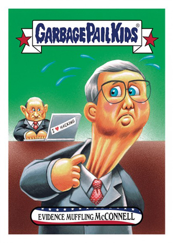 2016 Topps Garbage Pail Kids Dis-grace to the White House 110 Evidence Muffling McConnell