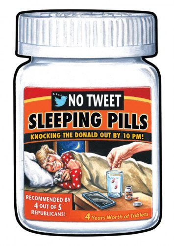 2016 Topps Garbage Pail Kids Dis-grace to the White House 94 No Tweet Sleeping Pills
