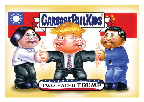 2016 Topps Garbage Pail Kids Dis-grace to the White House 95 Two Faced Trump