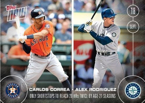 2016 Topps Now 474 Carlos Correa Alex Rodriguez