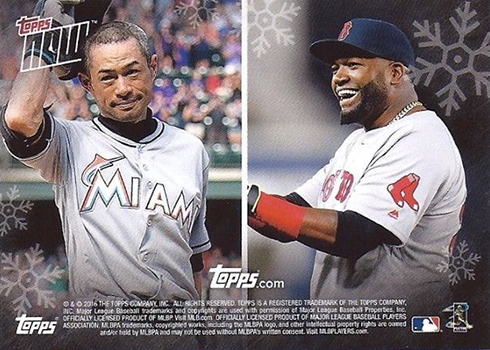 2016 Topps Now Christmas Card David Ortiz Ichiro