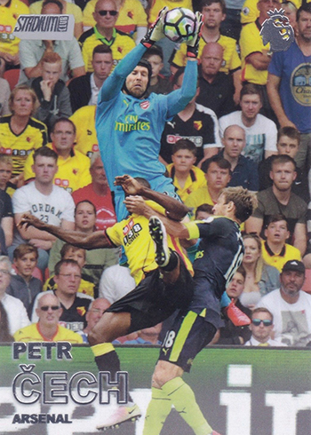 2016 Topps Stadium Club Premier League EPL Logo Peter Cech