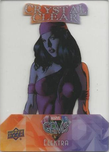 2016 Upper Deck Marvel Gems Crystal Clear 1 Elektra