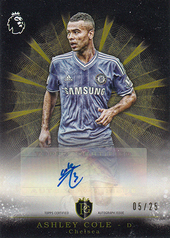 2017 Topps Premier Gold EPL Soccer Brilliance of the Piece Autographs Ashley Cole
