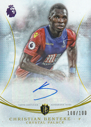 2017 Topps Premier Gold EPL Soccer Moments Autographs Christian Benteke