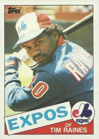 Topps Tim Raines Cards Through the Year