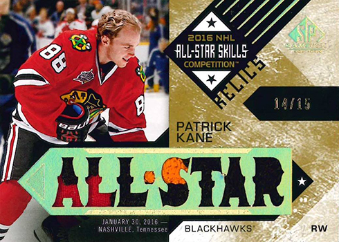 2016-17 SP Game Used Hockey 2016 All-Star Skills Relics Patrick Kane