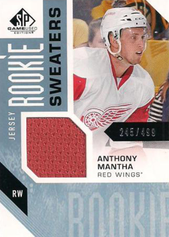 2016-17 SP Game Used Hockey Rookie Sweaters Anthony Mantha