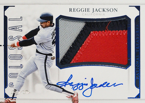 2016 National Treasures Baseball Colossal Signatures Blue Reggie Jackson