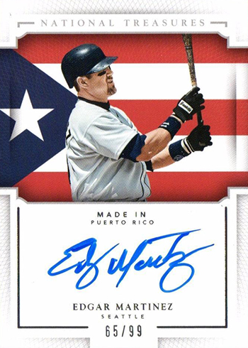 2022 Panini National Treasures - Hall of Fame Material Signatures #HOFMS-EM  - Edgar Martinez /49