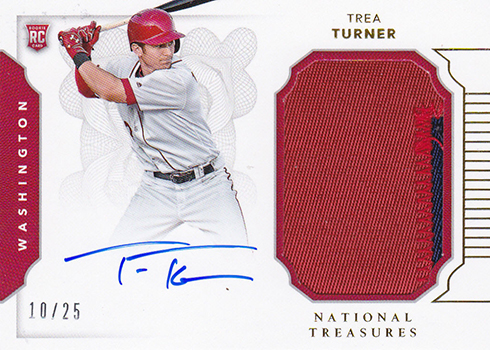 2016 Panini National Treasures Clear Signatures Tyler Naquin #CS-TN Auto  #'d /99