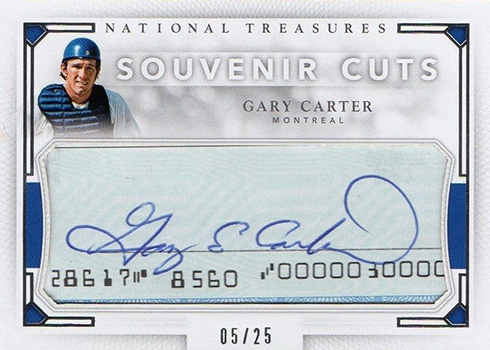 2016 National Treasures Baseball Souveenir Cuts Gary Carter