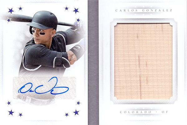 2016 National Treasures Baseball Stars Bat Signatures Carlos Gonzalez