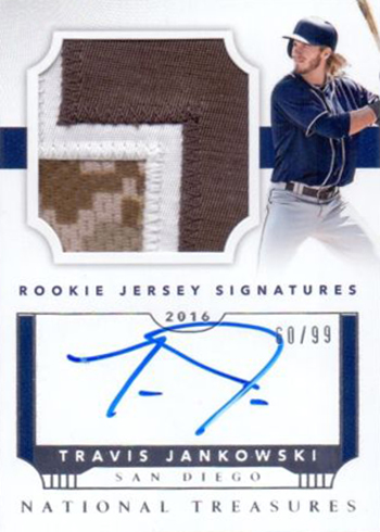 2016 National Treasures Rookie Autograph Jersey Bat Stephen Piscotty 44/99  *74676 - Sportsnut Cards