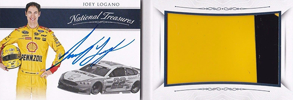 2016 National Treasures Racing Jumbo Sheet Metal Signatures Black Joey Logano