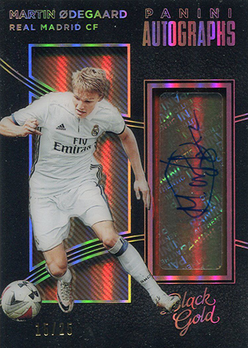 2016 Panini Black Gold Soccer Autographs Holo Gold Martin Odegaard