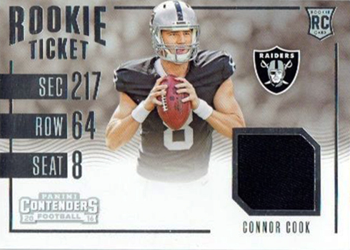2016 Panini Contenders Football Rookie Ticket Swatches Variation Connor Cook