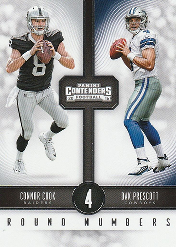 2016 Panini Contenders Football Round Numbers Carr Prescott