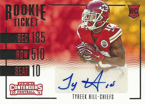 2016 Panini Contenders Tyreek Hill Autograph Variation