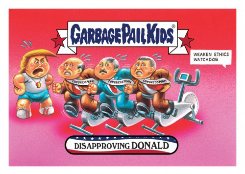 2016 Topps Garbage Pail Kids Dis-grace to the White House 126 Disapproving Donald