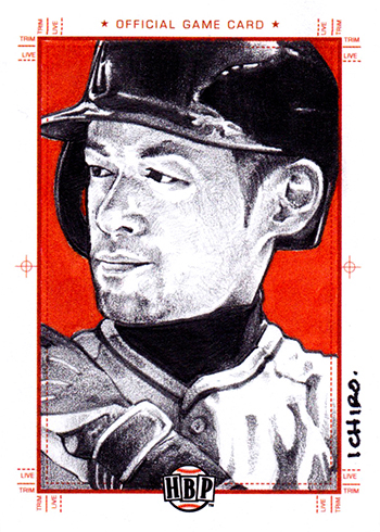 2017 Honus Bonus Baseball Sketch Card Ichiro