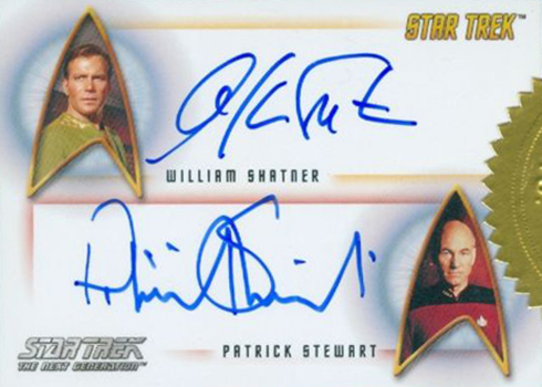 2017 Rittenhouse Star Trek 50th Anniversary Dual Autograph William Shatner Patrick Stewart