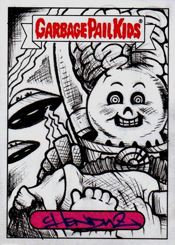 2017 Topps Garbage Pail Kids Adam-geddon Sketch Card