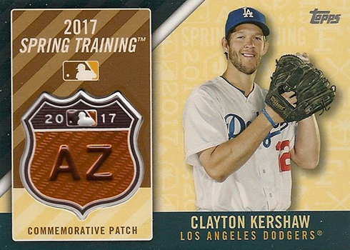 2017 Topps Series 1 Checklist Spring Training Patch Clayton Kershaw