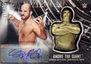 2017 Topps WWE Road to Wrestlemania Andre the Giant Battle Royal Commemorative Trophy Autograph Cesaro