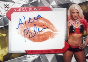 2017 Topps WWE Road to Wrestlemania Kiss Autograph Alexa Bliss