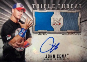 2017 Topps WWE Road to Wrestlemania Triple Threat Autographs John Cena