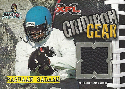 2001 Topps XFL Gridiron Gear Rashaan Salaam FB