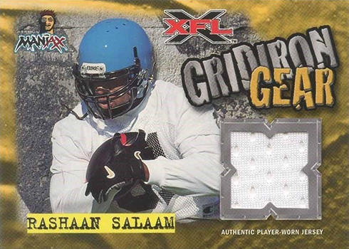 2001 Topps XFL Gridiron Gear Rashaan Salaam JSY