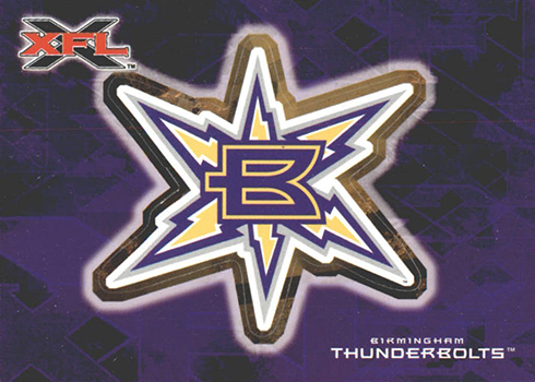 2001 Topps XFL Stickers Birmingham Thunderbolts