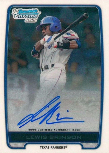 2012 Bowman Chrome Draft Autograph Lewis Brinson