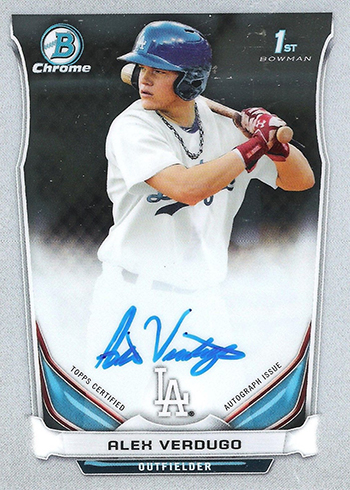 2014 Bowman Chrome Draft Alex Verdugo Autograph