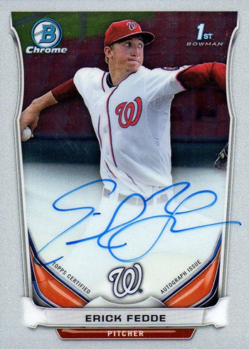 2014 Bowman Chrome Draft Erick Fedde Autograph