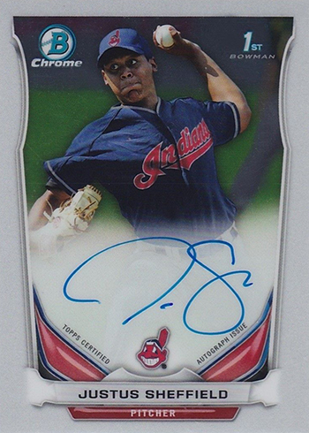 2014 Bowman Chrome Draft Justus Sheffield Autograph