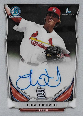 2014 Bowman Chrome Draft Luke Weaver Autograph