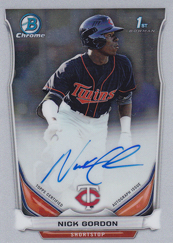 2014 Bowman Chrome Draft Nick Gordon Autograph